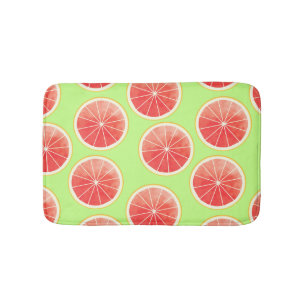 Tapis De Bain Motif de tranches de pamplemousse rose
