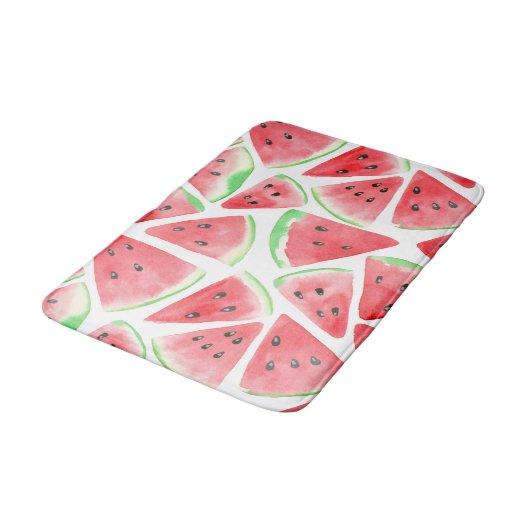 Tapis De Bain Motif de tranches de pastèque (Angle)