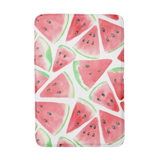 Tapis De Bain Motif de tranches de pastèque (Devant (Vertical))