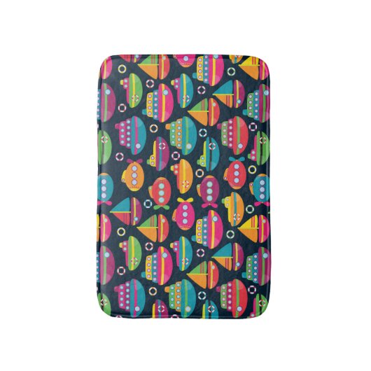 Tapis De Bain Motif de transport d'océan (Devant (Vertical))