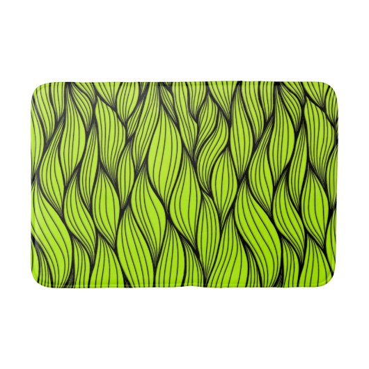 Tapis De Bain Motif de tresses vertes (Devant)