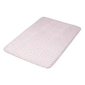 Tapis De Bain Motif de Turing rose et blanc (Angle)