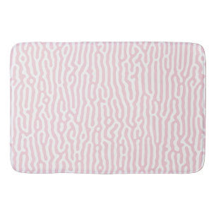 Tapis De Bain Motif de Turing rose et blanc
