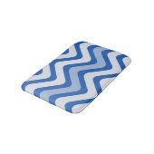 Tapis De Bain Motif de vague bleu et blanc (Angle)