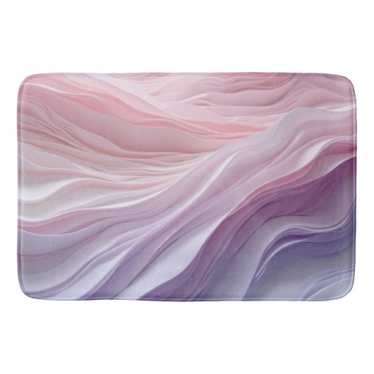 Tapis De Bain Motif de vague de calme Pastel (Devant)