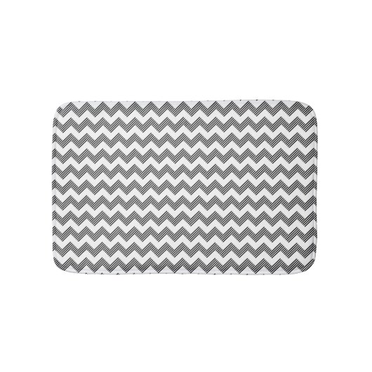 Tapis De Bain Motif de zigzag géométrique (Devant)