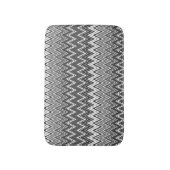 Tapis De Bain Motif de zigzag géométrique noir et blanc (Devant (Vertical))