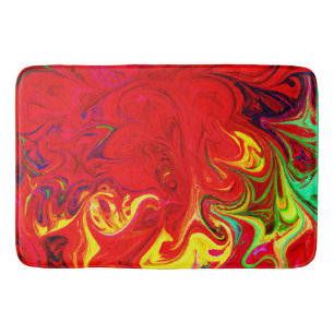 Tapis De Bain Motif d'éclatement de couleur énergétique