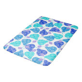 Tapis De Bain Motif décoratif bleu clair (Angle)