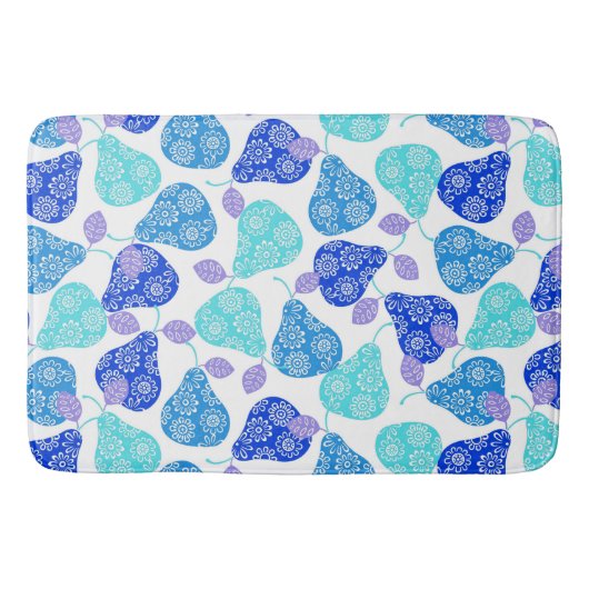 Tapis De Bain Motif décoratif bleu clair (Devant)