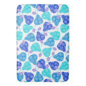 Tapis De Bain Motif décoratif bleu clair (devant Vertical)