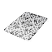 Tapis De Bain Motif décoratif noir blanc arabesque (Angle)