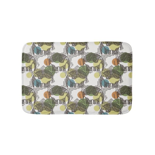 Tapis De Bain Motif d'éléphant (Devant)