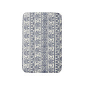 Tapis De Bain Motif d'éléphant ethnique bleu (Devant (Vertical))