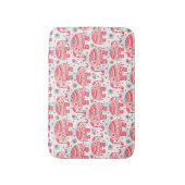 Tapis De Bain Motif d'éléphant rouge (Devant (Vertical))