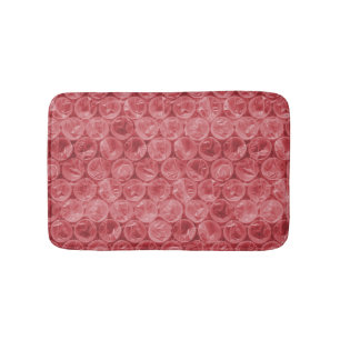 Tapis De Bain Motif d'enveloppement de bulle rouge