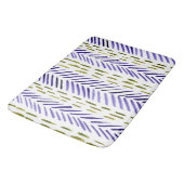 Tapis De Bain Motif d'épine bovine en violet et vert (Angle)