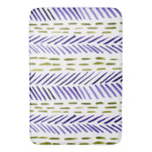 Tapis De Bain Motif d'épine bovine en violet et vert (devant Vertical)