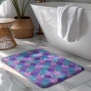 Tapis De Bain Motif des échelles de sirène colorées
