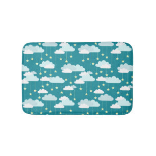 Tapis De Bain Motif des étoiles et nuages en chute mûre