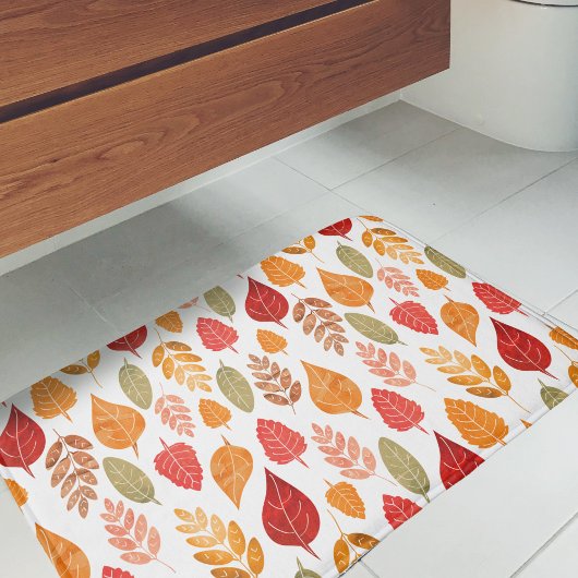 Tapis De Bain Motif des feuilles d'automne peintes
