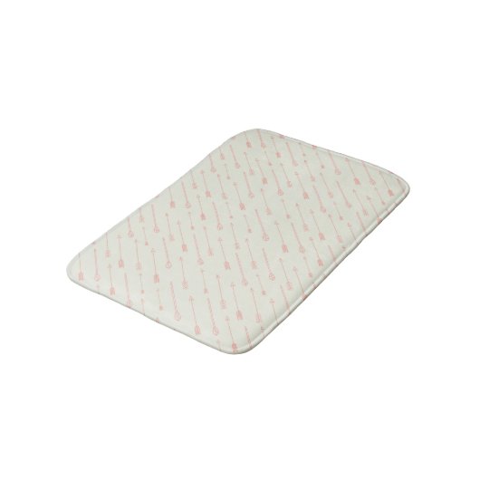 Tapis De Bain Motif des flèches encadrées de corail (Angle)