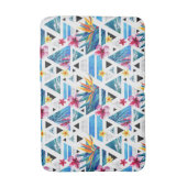 Tapis De Bain Motif des fleurs tropicales géométriques (Devant (Vertical))