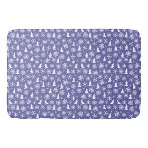 Tapis De Bain Motif des flocons de neige et des pins