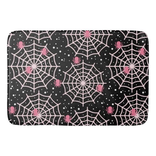 Tapis De Bain Motif des toiles d'Halloween et araignées (Devant)