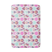 Tapis De Bain Motif d'hexagone d'aquarelle (Devant (Vertical))
