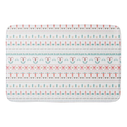 Tapis De Bain Motif d'hiver léger nordique (Devant)