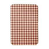 Tapis De Bain Motif diamant à carreaux rouge jaune (Devant (Vertical))