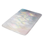 Tapis De Bain Motif diamant blanc Iridescendant (Angle)