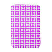 Tapis De Bain Motif diamant de Checker blanc violet (Devant (Vertical))
