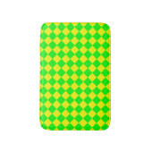 Tapis De Bain Motif diamant jaune-vert Checker (Devant (Vertical))