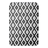 Tapis De Bain Motif diamant noir et blanc (devant Vertical)