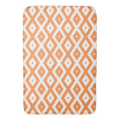 Tapis De Bain Motif diamant orange et blanc (devant Vertical)