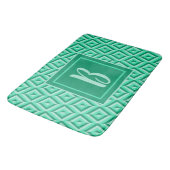 Tapis De Bain Motif diamant trois tons vert Monogramme (Angle)