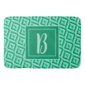 Tapis De Bain Motif diamant trois tons vert Monogramme (Devant)
