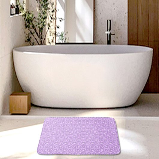Tapis de bain motif diamants violets