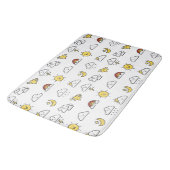 Tapis De Bain Motif d'icônes météo mignonne (Angle)
