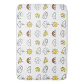 Tapis De Bain Motif d'icônes météo mignonne (devant Vertical)