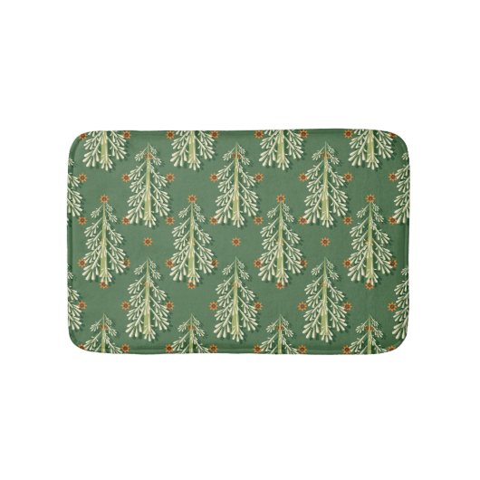 Tapis De Bain Motif d'illustration des arbres de Noël (Devant)
