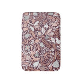 Tapis De Bain Motif d'illustrations florales de Bourgogne rose (Devant (Vertical))