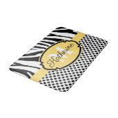 Tapis De Bain Motif d'impression et de points Zebra (Angle)