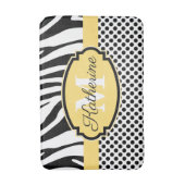 Tapis De Bain Motif d'impression et de points Zebra (Devant (Vertical))