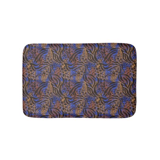 Tapis De Bain Motif d'impression Leopard et Zebra (Devant)