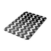 Tapis De Bain Motif d'impression noir blanc et gris (Angle)