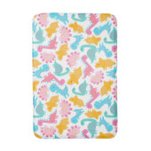 Tapis De Bain Motif Dinosaur rose et Turquoise (Devant (Vertical))