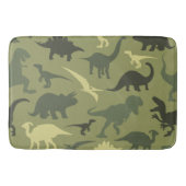 Tapis De Bain Motif Dinosaure, Silhouette Dinosaure, Dino Vert (Devant)
